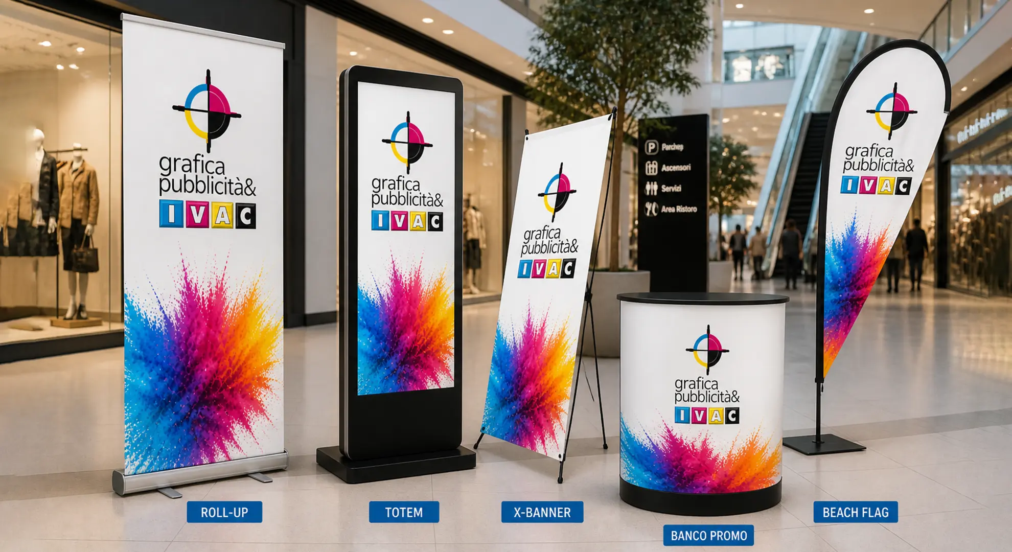 Espositori Roll-Up Roma Nord